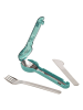 moses. 4-delige Besteck-Set "Fernweh" zilverkleurig/mintgroen