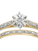 Diamant Exquis 2-delige set: gouden ringen met diamanten
