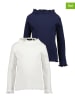Blue Seven 2-delige set: longsleeves donkerblauw/wit