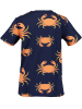 Blue Seven Shirt donkerblauw/oranje