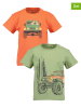 Blue Seven 2-delige set: shirts oranje/kaki