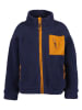Blue Seven Fleece jas donkerblauw/oranje