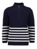 Blue Seven Pullover in Dunkelblau/ Weiß