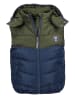 Blue Seven Doorgestikte bodywarmer donkerblauw/kaki