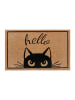 Hanse Home Wycieraczka "Watching Cat" w kolorze jasnobrązowo-czarnym z włókna kokosowego