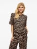 Vila Bluse "Liopana" in Braun/ Beige