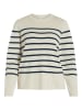 Vila Pullover in Creme/ Dunkelblau