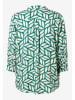 More & More Bluse in Grün/ Weiß
