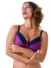 Valea Biustonosz push-up "Idalia" w kolorze fioletowo-granatowym