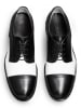 LLOYD Leren veterschoenen "Liston" zwart/wit
