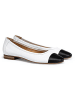 LLOYD Skórzane baleriny w kolorze biało-czarnym