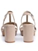 LLOYD Leren haksandalen beige