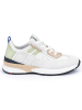 LLOYD Leren sneakers wit/beige/grijsgroen