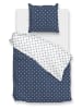 Zo!Home Beddengoedset "Punta di Cotone" donkerblauw/wit