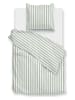 Zo!Home Komplet pościeli "Banda di Lino" w kolorze zielono-białym