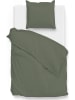 Zo!Home Mako-satijnen beddengoedset "Satinado" groen