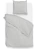 HNL Mako-satijnen beddengoedset "Satinado" lichtgrijs