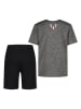 Messi Pyjama in Grau/ Schwarz