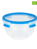 Emsa 2er-Set: Lunchboxen "Clip & Close" in Blau - 1,1 l