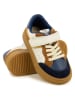Pom D'api Leder-Sneakers in Hellbraun/ Dunkelblau