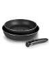 Sitram 3-delige set: braadpannen ''A-Family'' zwart