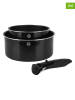 Sitram 3-delige set: kookpotten ''A-Family'' zwart