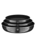 Sitram 4tlg. Set: Bratpfannen ''A-Family'' in Schwarz