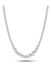 Eclat d'Argent Silber-Halskette mit Schmuckelementen - (L)40 cm