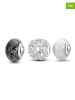 CHARM'S 3-delige set: zilveren beads met muranoglas