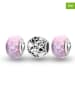 CHARM'S 3er-Set: Silber-Beads mit Muranoglas