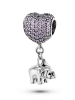 CHARM'S Silber-Bead mit Edelsteinen
