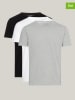 Tommy Hilfiger 3er-Set: Shirts in Weiß/ Schwarz/ Grau