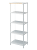 Yamazaki Standregal "Tower" in Weiß - (B)60 x (H)170 x (T)46,5 cm