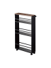 Yamazaki Küchenregal "Tower" in Schwarz - (B)47,5 x (H)80,5 x (T)13 cm