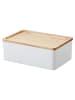 Yamazaki Aufbewahrungsbox in Weiß - (B)18,5 x (H)7 x (T)12,5 cm