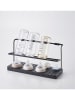 Yamazaki Flaschen-Abtropfgestell ''Tower'' in Schwarz - (B)32 x (H)17 x (T)12 cm