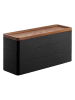Yamazaki Aufbewahrungsbox ''Rin'' in Schwarz/ Braun - (B)24 x (H)11,5 x (T)8 cm