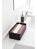 Yamazaki Kosmetiktuchbox "Rin" in Schwarz - (B)26 x (H)8,5 x (T)13 cm