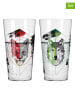 RITZENHOFF Szklanki (2 szt.) "Jäger" w kolorze jasnoszaro-czerwono-zielonym - 400 ml