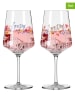 RITZENHOFF 2-delige set: cocktailglazen "Liefde" lichtroze/paars - 500 ml