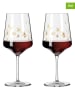 RITZENHOFF 2-delige set: rodewijnglazen "Deluxe" goudkleurig - 540 ml