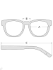 Karl Lagerfeld Damen-Sonnenbrille  in Schwarz/Dunkelblau