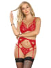 INTIMAX 3-częściowy komplet bielizny w kolorze czerwonym
