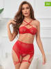 INTIMAX 3-delige lingerieset rood