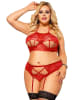 INTIMAX 3-delige lingerieset rood