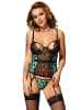 INTIMAX 2-delige lingerieset groen/zwart