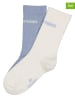 Copenhagen Studios 2er-Set: Tennissocken in Weiß/ Hellblau