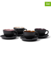 Bitz 4er-Set: Tassen in Schwarz/ Bunt - 240 ml