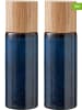 Bitz 2-delige set: kruidenmolens donkerblauw - (H)17 cm
