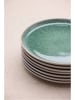 Bitz 6-delige set: dessertborden "Gastro" wit/groen - Ø 21 cm